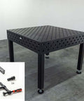 Schweißtisch 1200mm x 1200mm PRO, hochwertiger Stahl S355J2+N, plasmanitriert, diagonale Lochung, für präzise Arbeiten