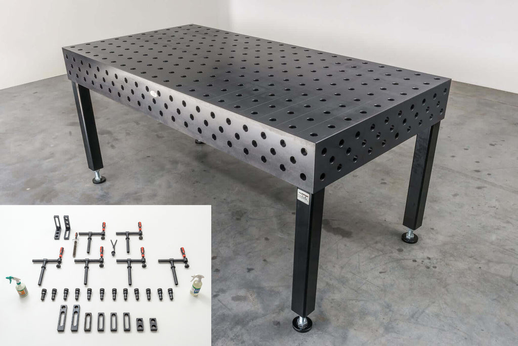 AKTIONS-ANGEBOT Schweißtisch 2000mm x 1000mm PRO | plasmanitriert | inklusive Zubehör-Set 2.0
