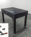 Schweißtisch 1200mm x 800mm, 15mm Plattenstärke, Wangenhöhe 200mm, verstärkte Unterkonstruktion mit Flachstahl, inkl. Montageset