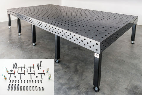 AKTIONS-ANGEBOT Schweißtisch 4000mm x 2000mm PRO | plasmanitriert | inklusive Zubehör-Set 3.0