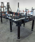 Schweißtisch 2400mm x 1200mm PRO, plasmanitriert, Stahl S355J2+N, verschleißfest, höhenverstellbare Tischfüße, Gewicht 986 kg