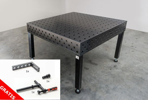 Schweißtisch 1400mm x 1400mm mit plasmanitrierter, antihaftbeschichteter Oberfläche
