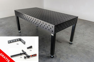 chweißtisch 2000mm x 1000mm PRO plasmanitriert mit 28mm Lochdurchmesser