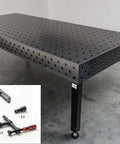 Schweißtisch 2900mm x 1400mm, 895kg, Antihaftbeschichtung, Microlegierter Stahl, verstellbare Tischhöhe und verstärkte Unterkonstruktion