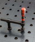 Profi-Schraubzwinge 90° brüniert, nitriert, max. Spannhöhe 340mm, stufenlos verstellbar 0° - 360°, System 28