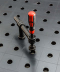 Profi-Schraubzwinge 90° brüniert, nitriert, max. Spannhöhe 340mm, stufenlos verstellbar 0° - 360°, System 28