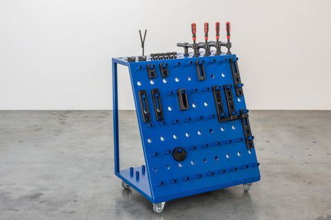 Werkzeugwagen für Schweißtisch-Zubehör, 650mm x 900mm x 1020mm, ideal für 53-teiliges Set, mit 4 Rollen